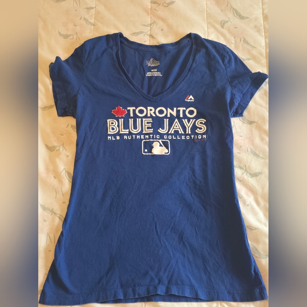 Majestic MLB Toronto Blue Jays Blue Short Sleeve TShirt